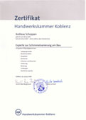Zertifikat Schimmelexperte
